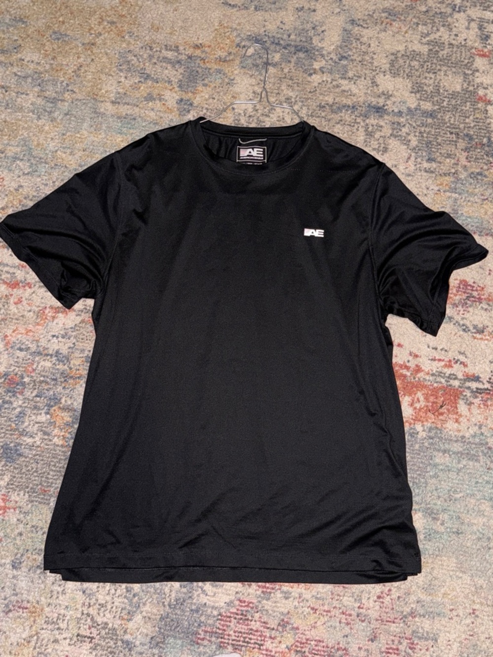 American Eagle AE Black Short Sleeve Performance Tee